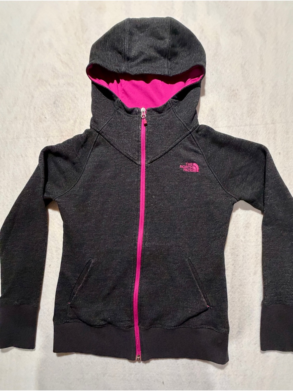 The North Face Avalon Full-Zip Hoodie Women's Charcoal & Pink size S